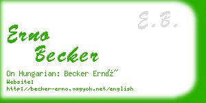 erno becker business card